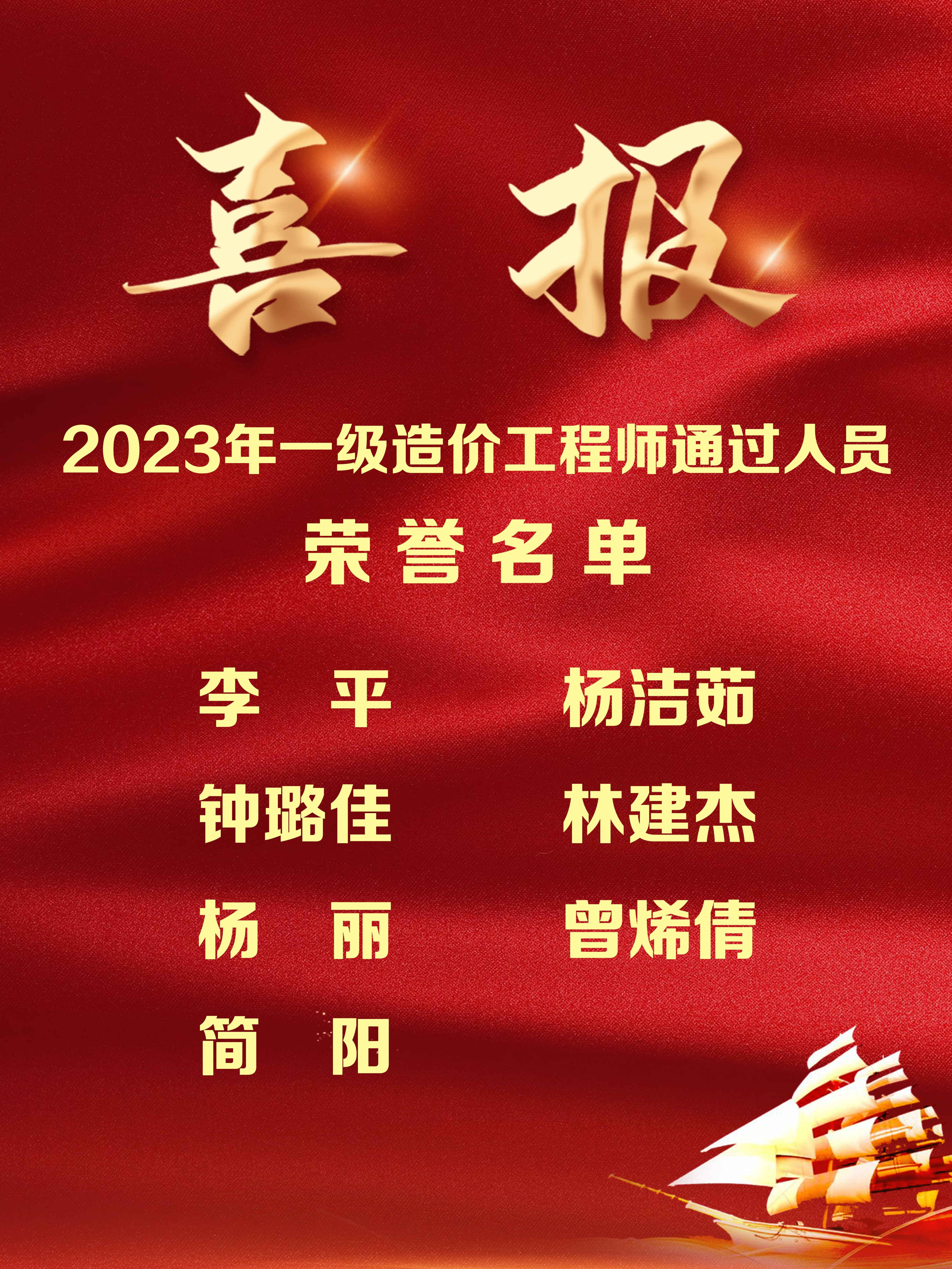 喜報(bào)！熱烈祝賀我司多名員工通過(guò)一級(jí)造價(jià)工程師考試！